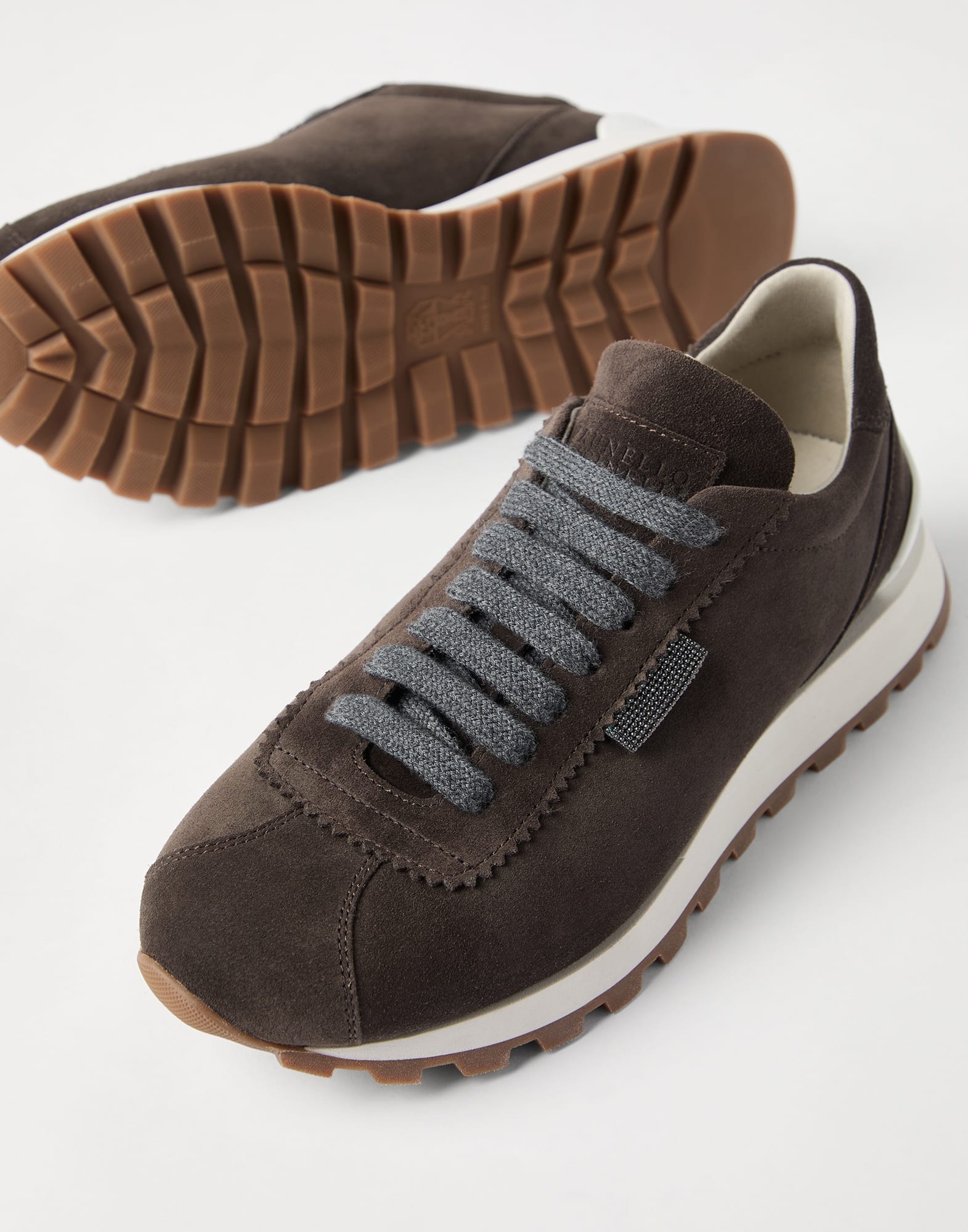 Suede runners with shiny tab - 3