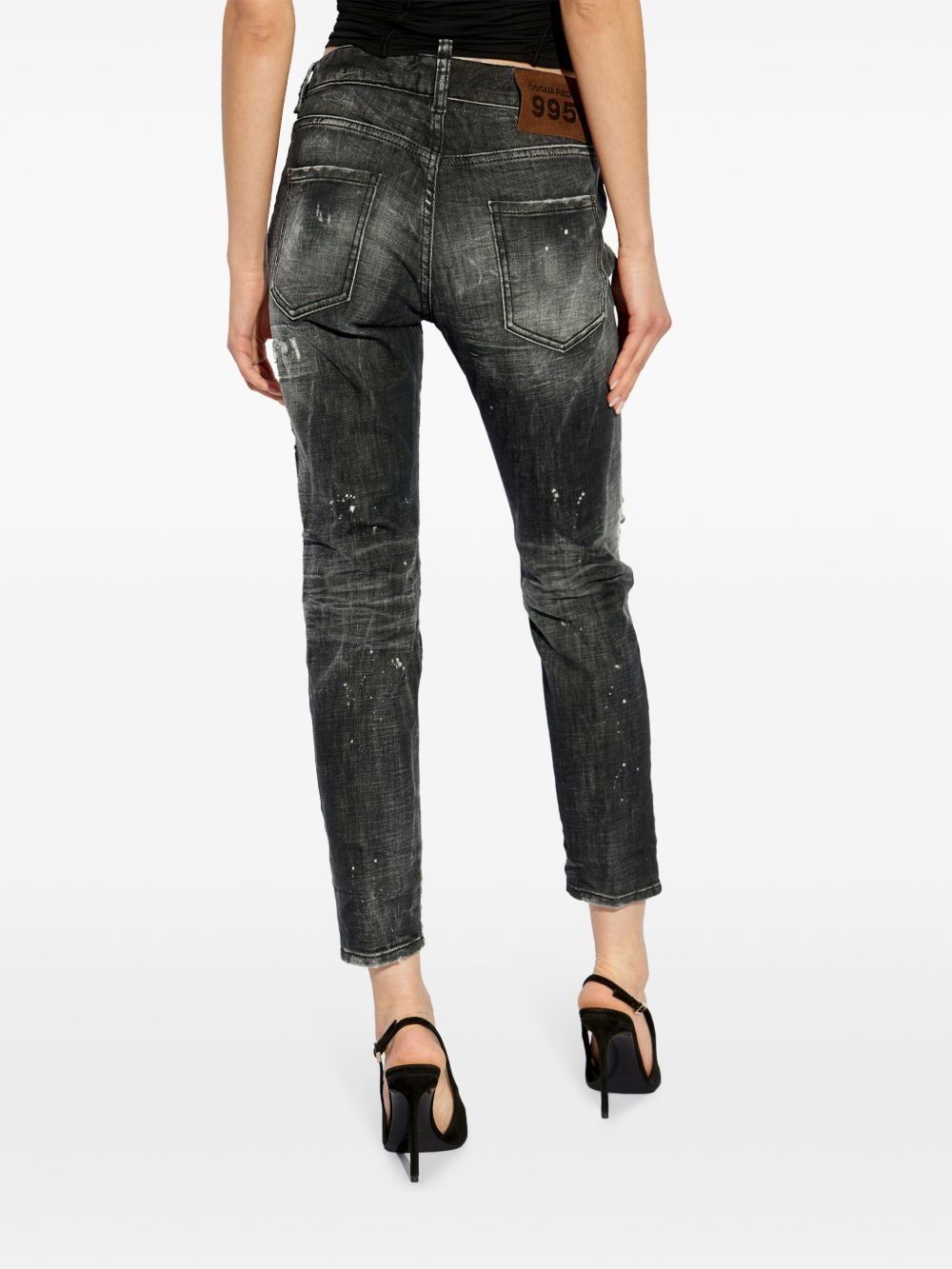 distressed-effect jeans - 4