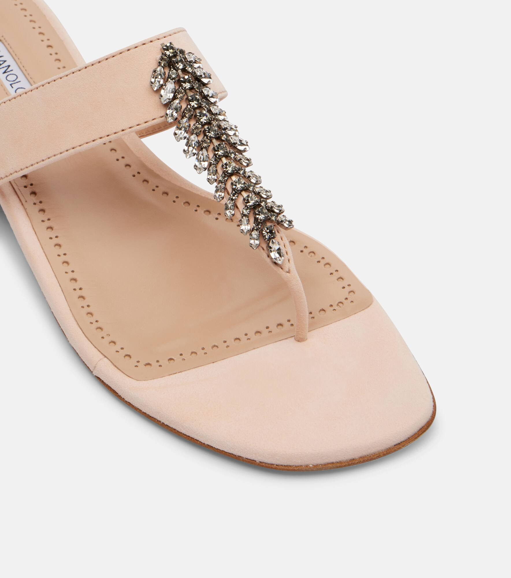 Bizaba embellished suede thong sandals - 5