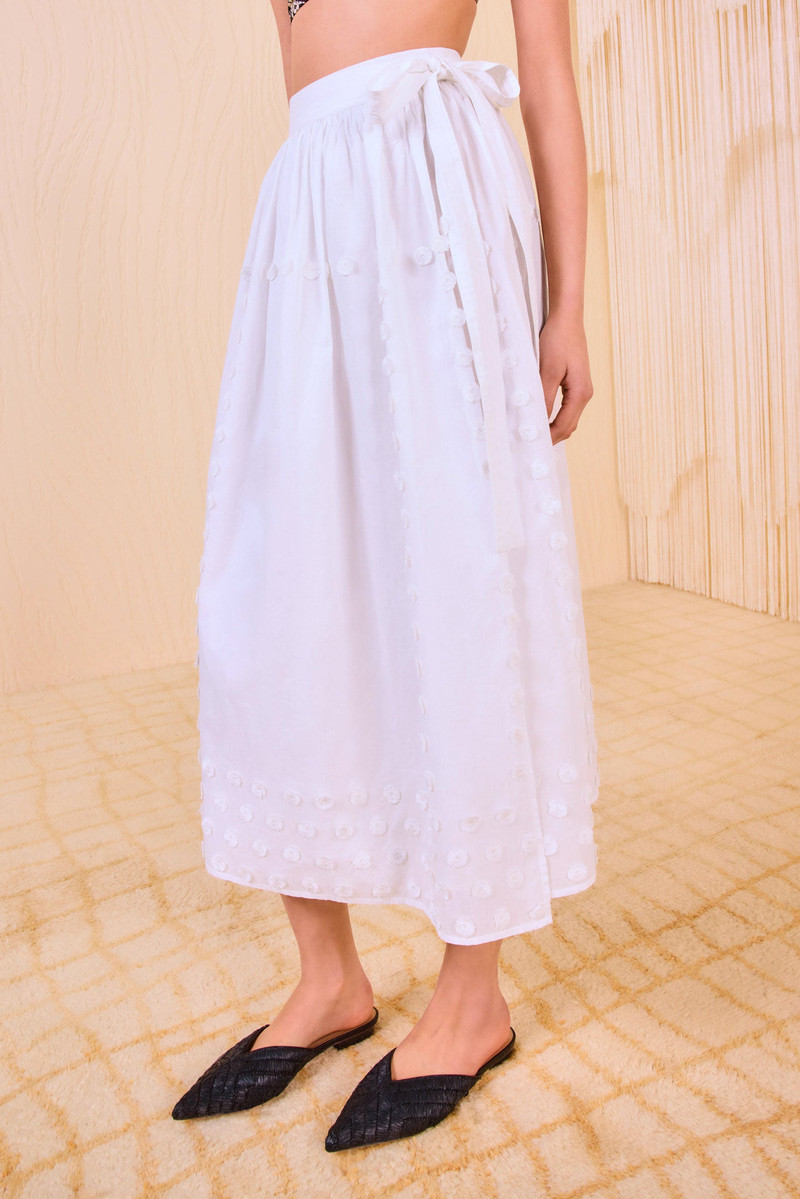 ULLA JOHNSON Kyla High Waisted Wrap Skirt Coverup outlook