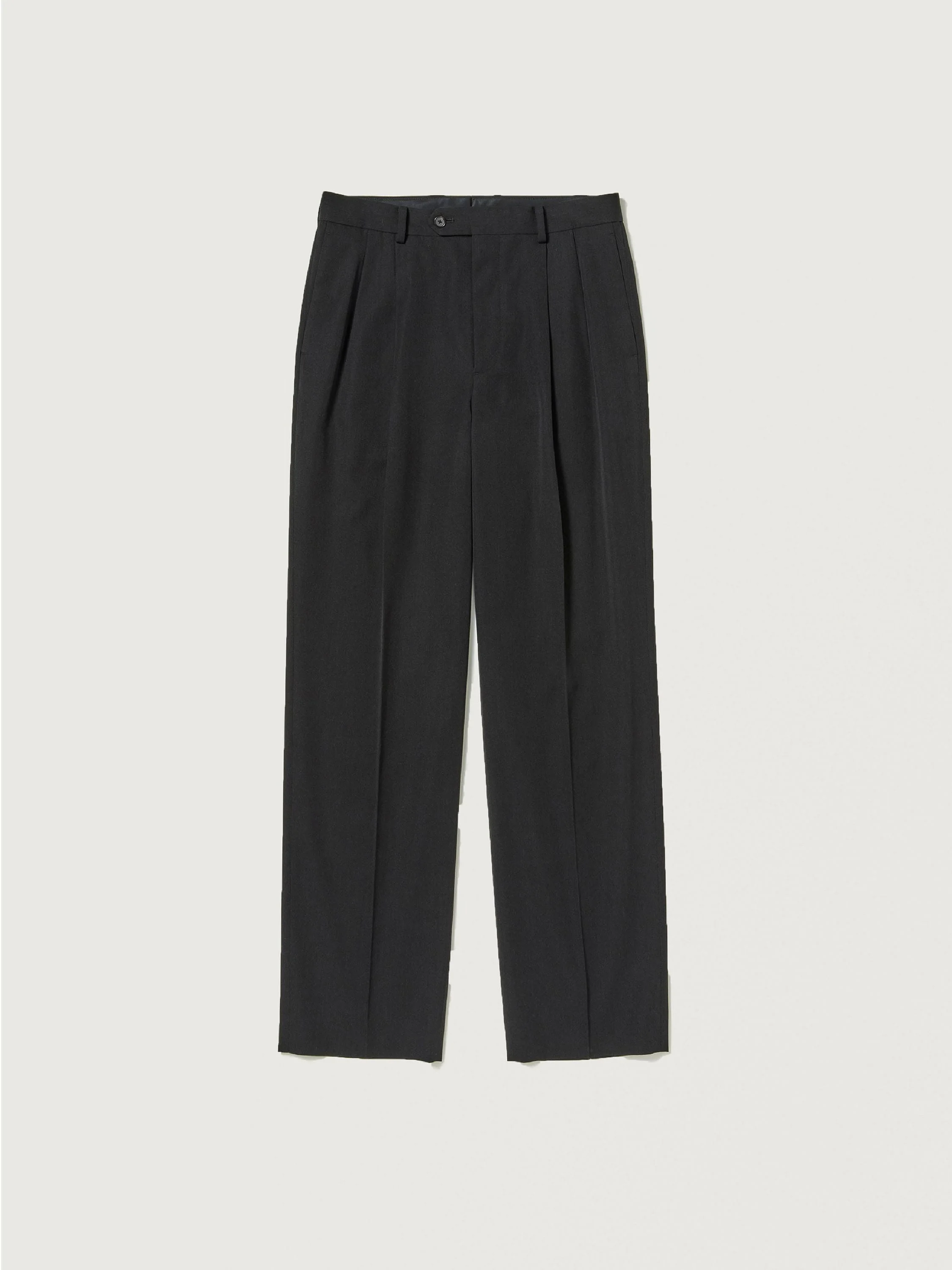 LIGHT WOOL MAX GABARDINE TWO-TUCK SLACKS - 1