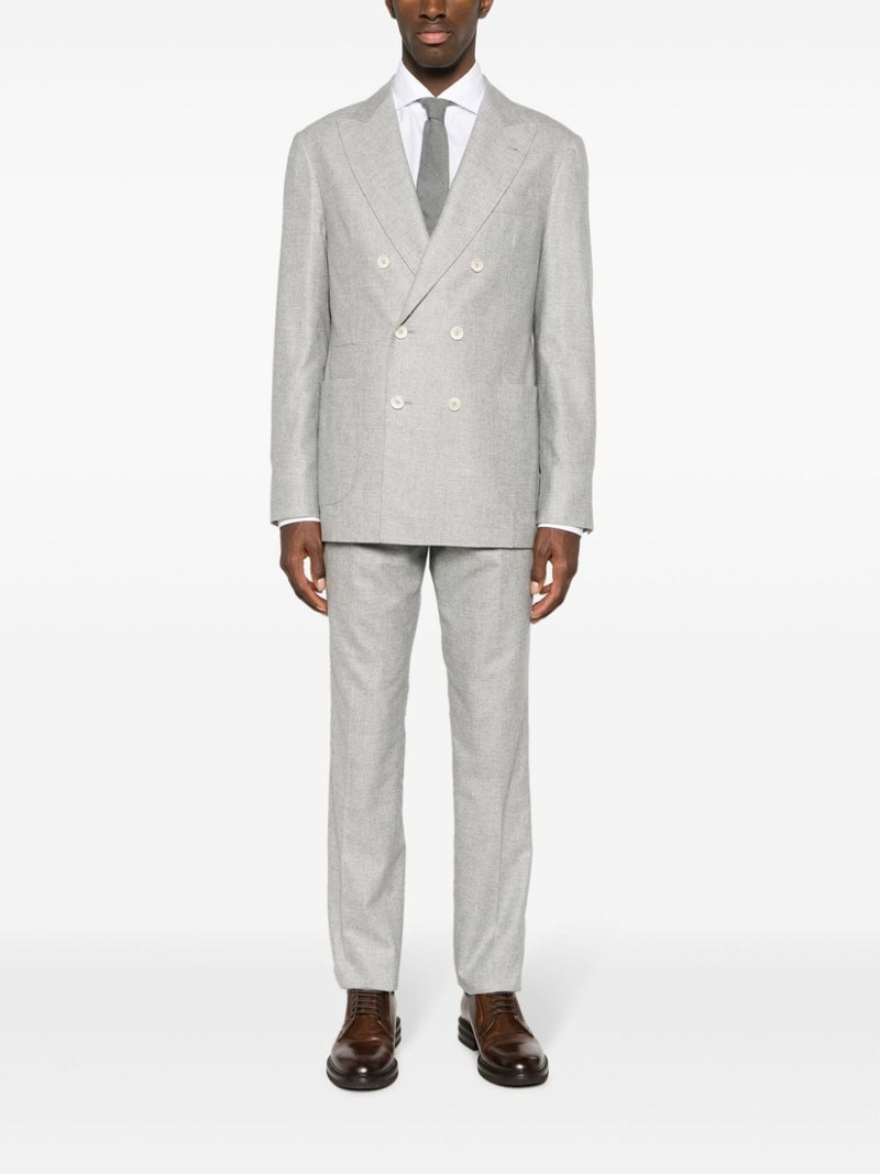 Brunello Cucinelli double-breasted flannel suit outlook