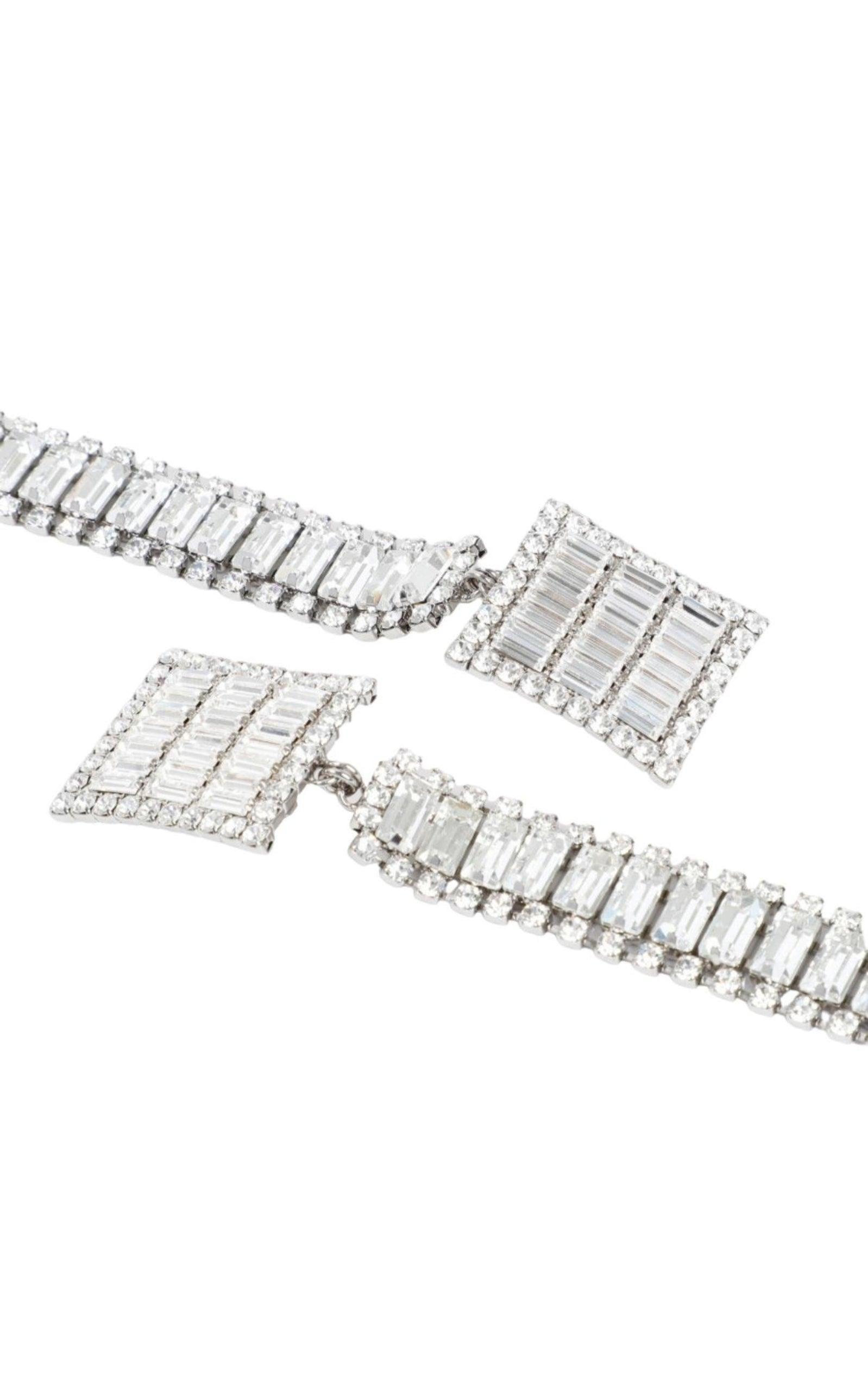 Long Crystal-embellished Earrings - 4