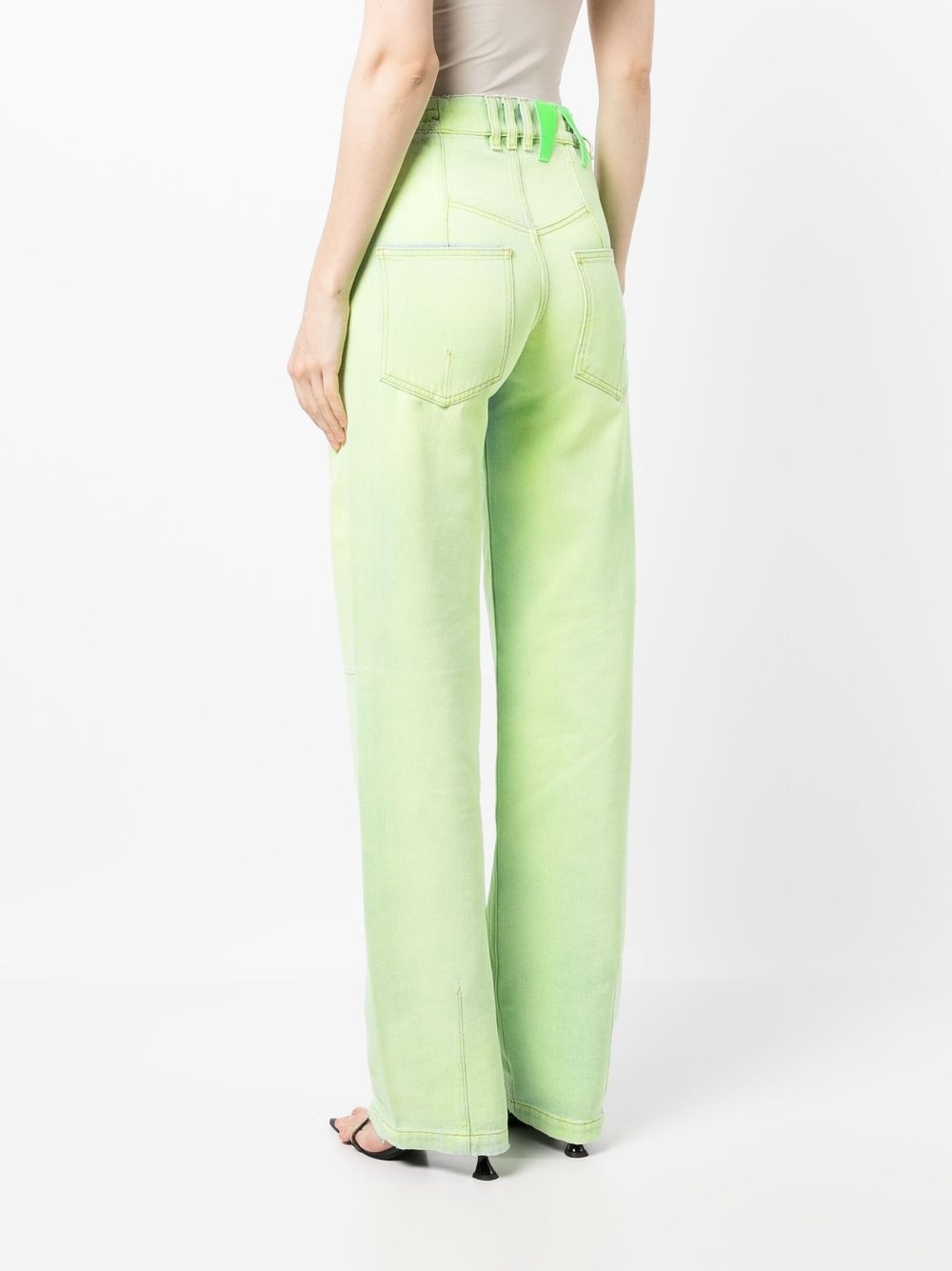wide-leg denim jeans - 4