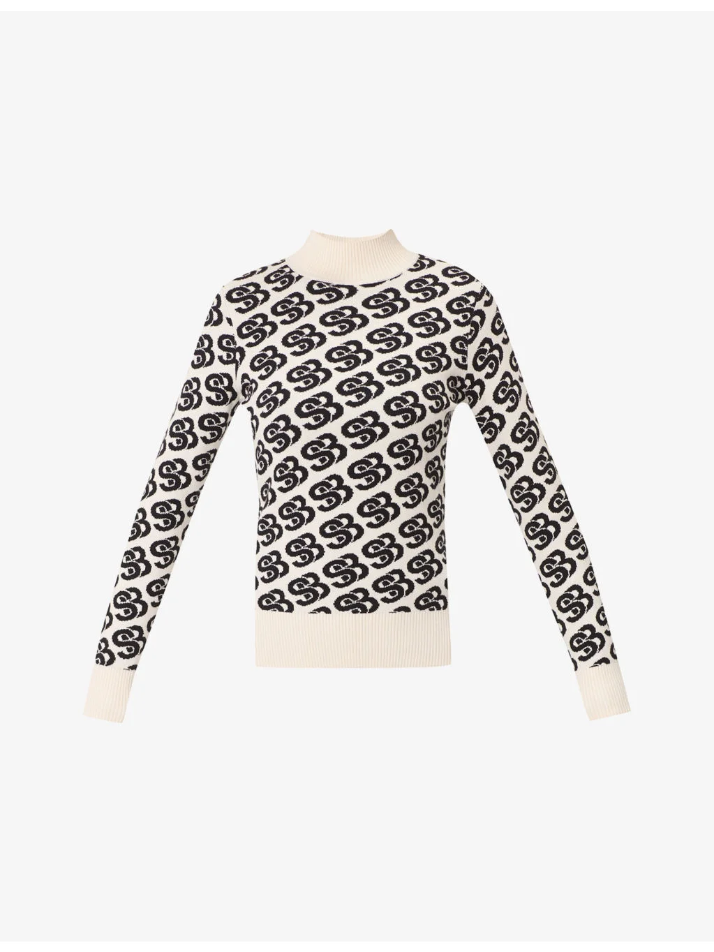 SB-Logo High-Neck Cotton and Wool-Blend Ski Mid-Layer Top - 1