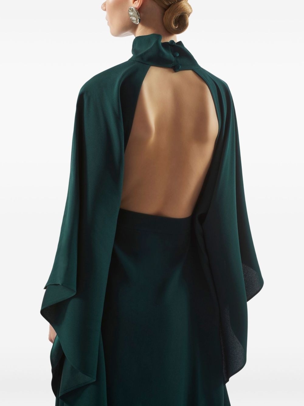 Mrs Hall high-neck open-back maxi dress - 5