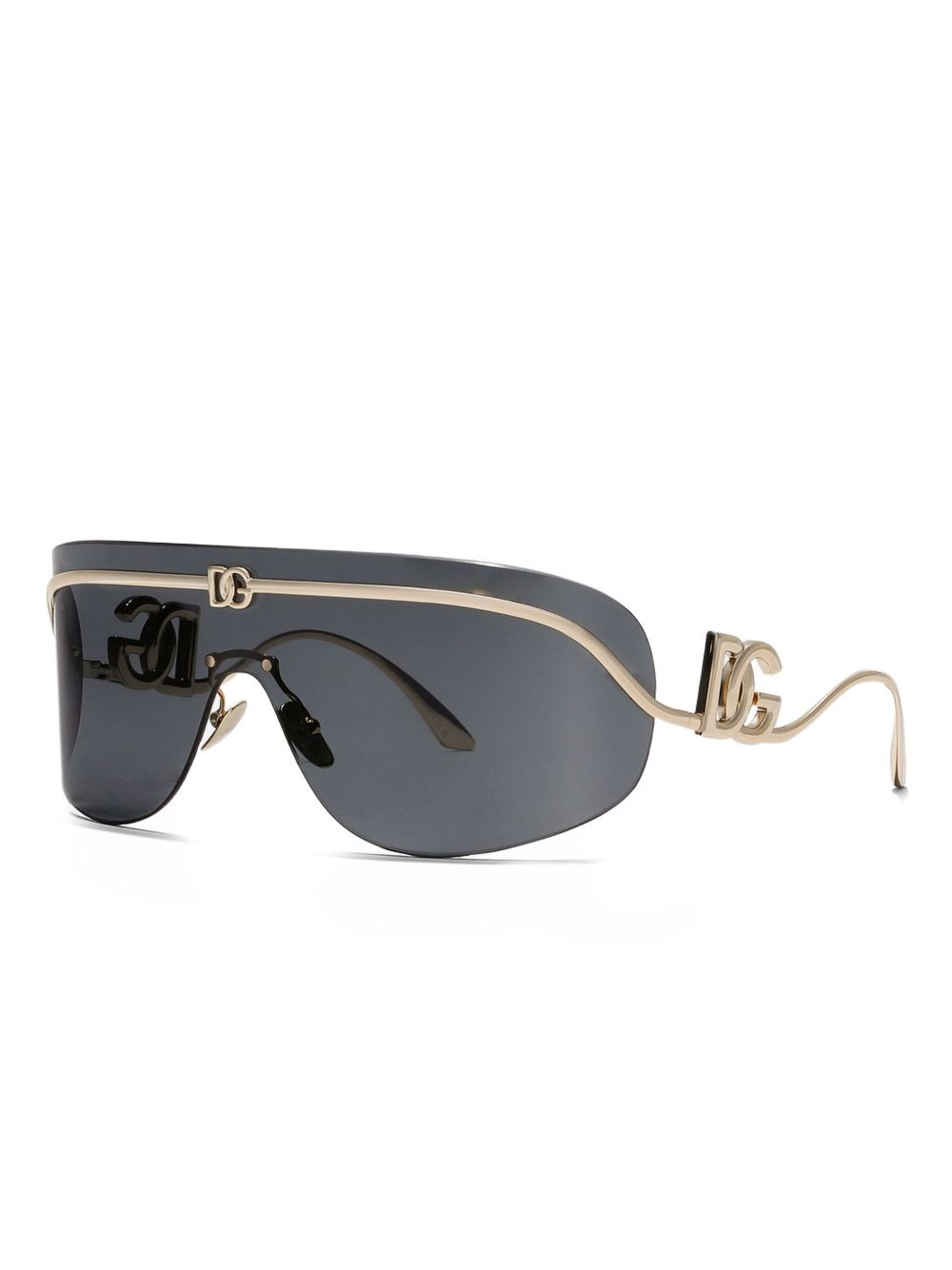logo-plaque shield-frame sunglasses - 2