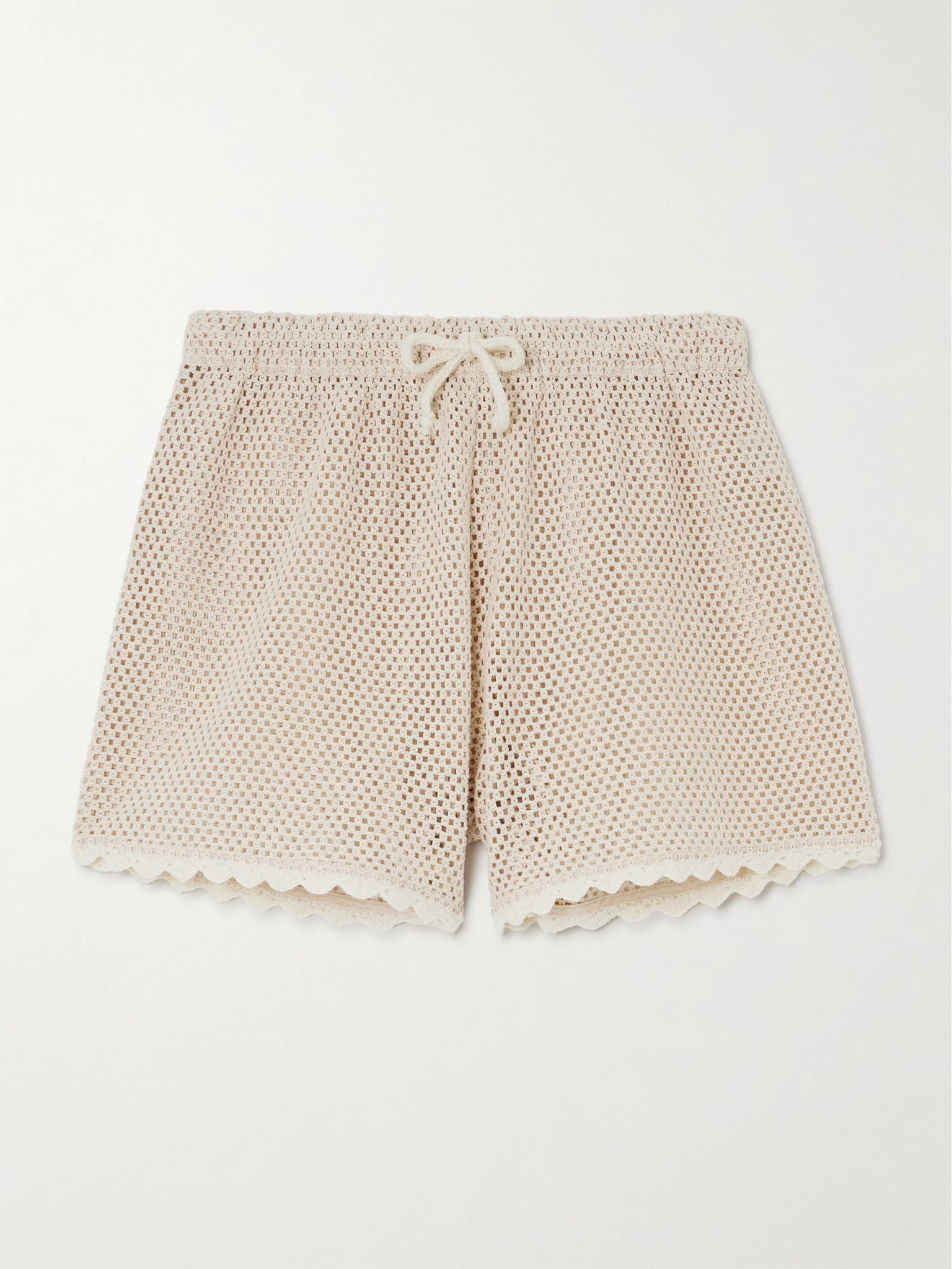 Sally crocheted cotton shorts Tan - 1