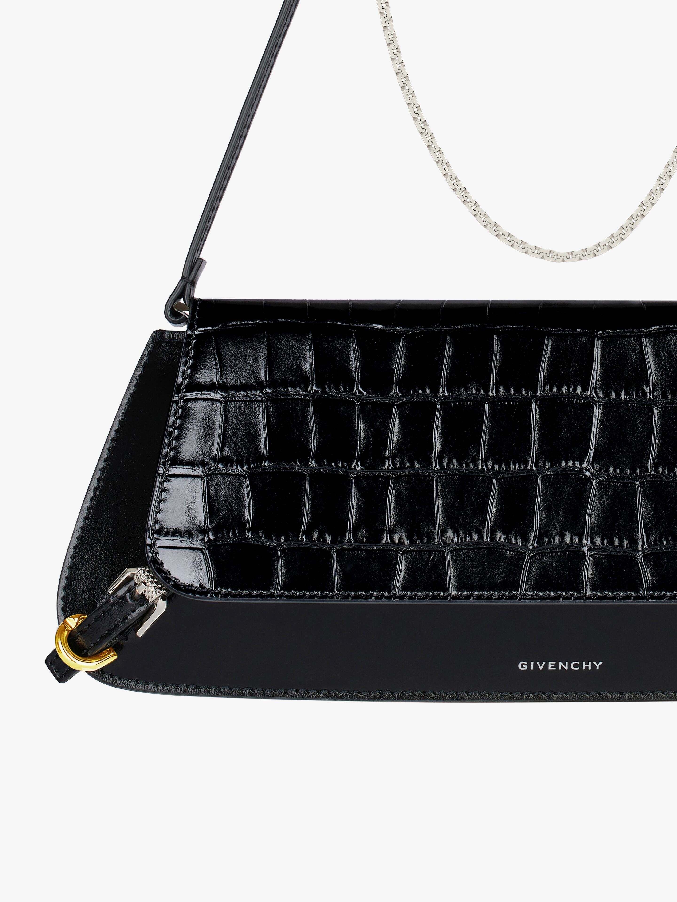 VOYOU CLUTCH BAG IN CROCODILE EFFECT LEATHER - 7