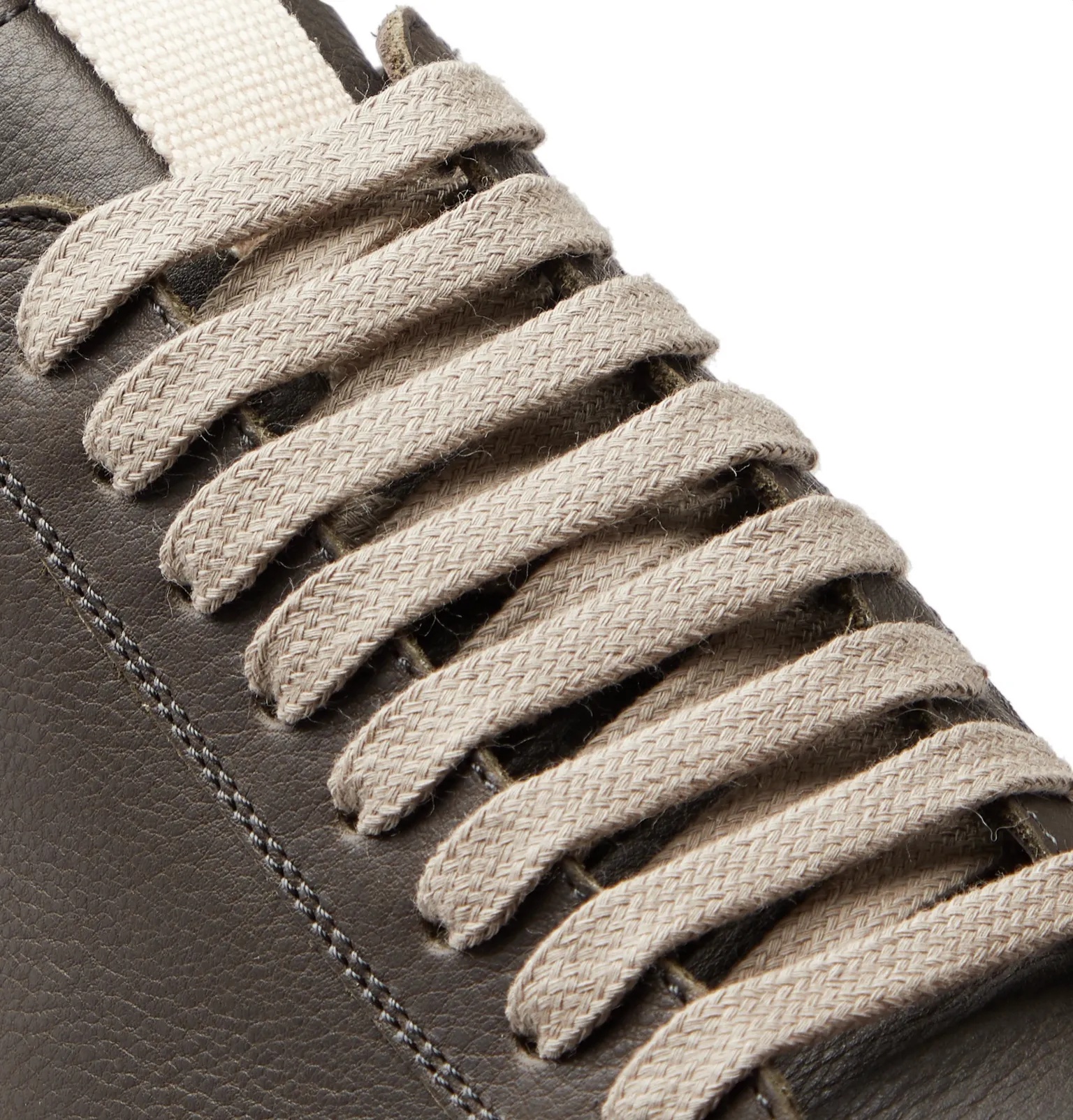 Clear Sole Grosgrain-Trimmed Leather Sneakers - 6