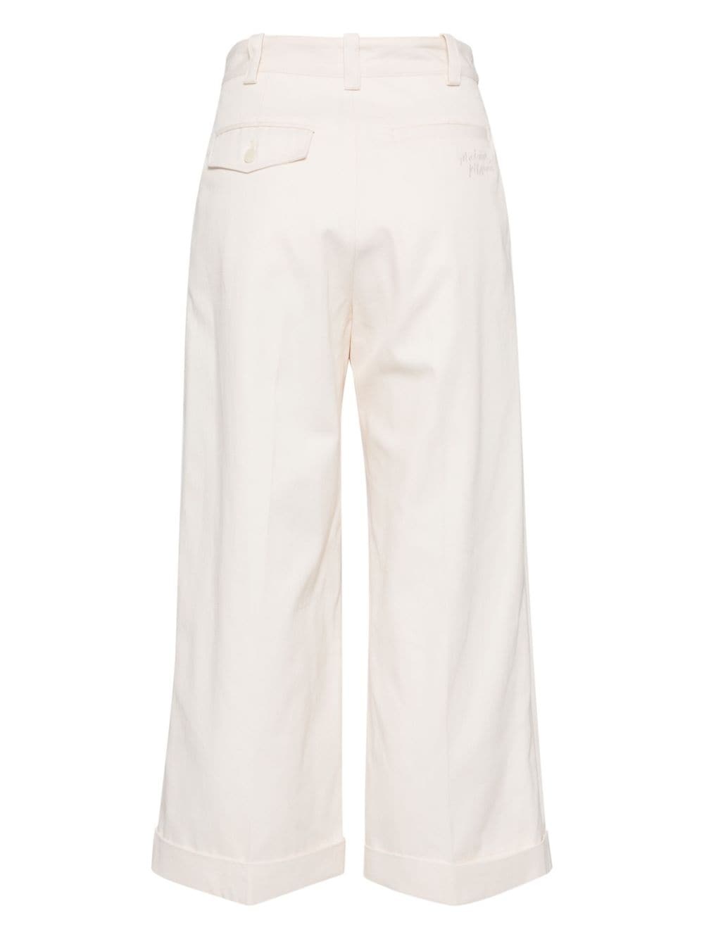 pleated rolled-hem trousers - 2