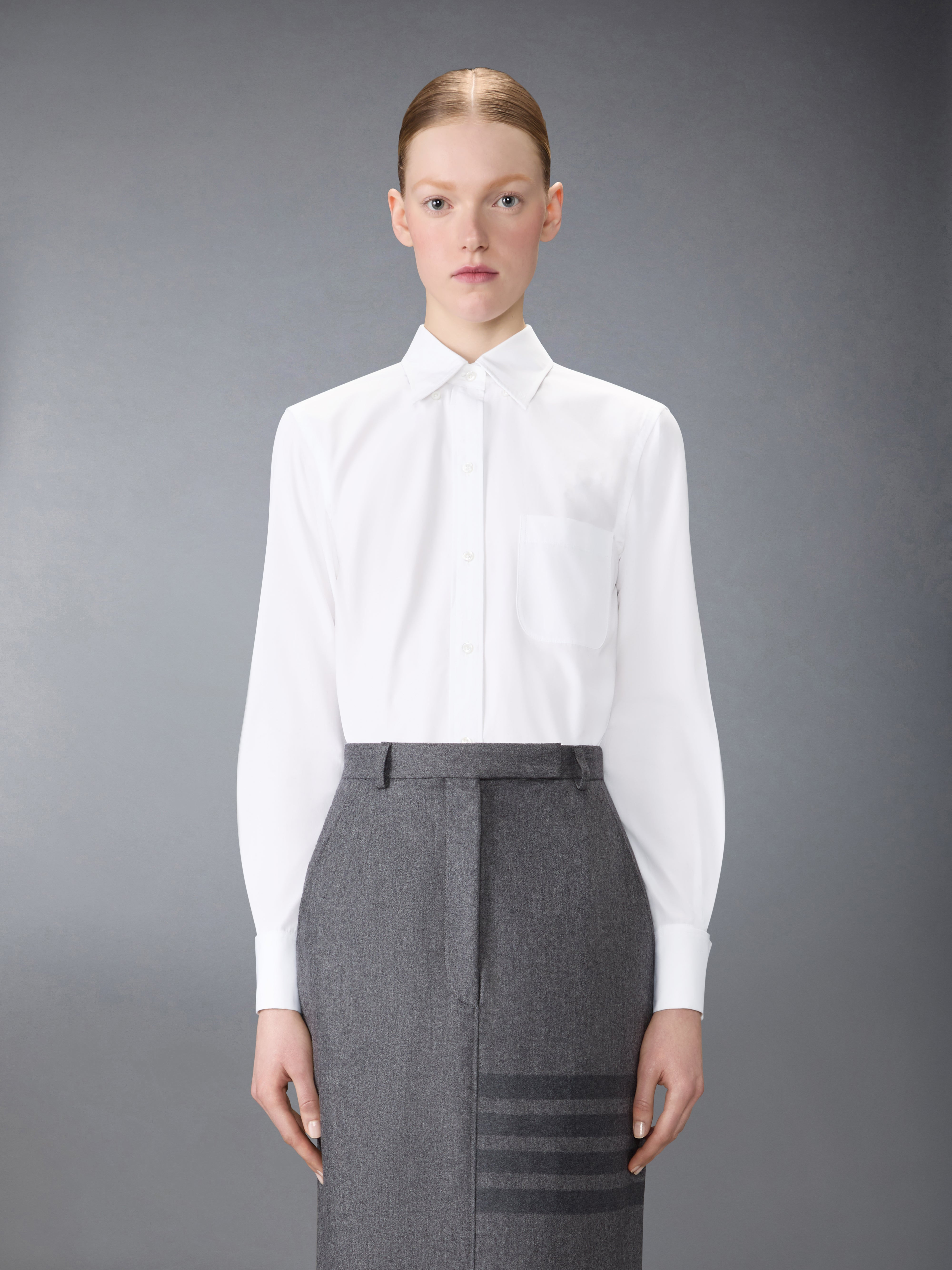 SOLID POPLIN FRENCH CUFF SHIRT - 2