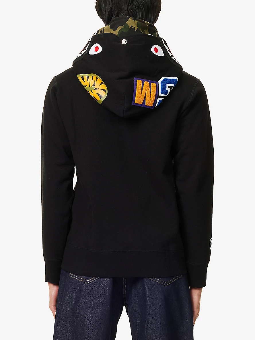 Camo Shark Relaxed-Fit Cotton Hoody - 4