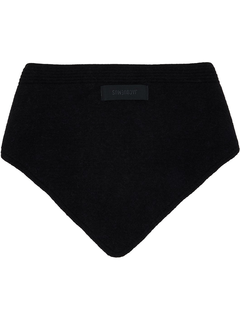 JACQUEMUS Black 'The Gros Grain' Shawl Scarf outlook