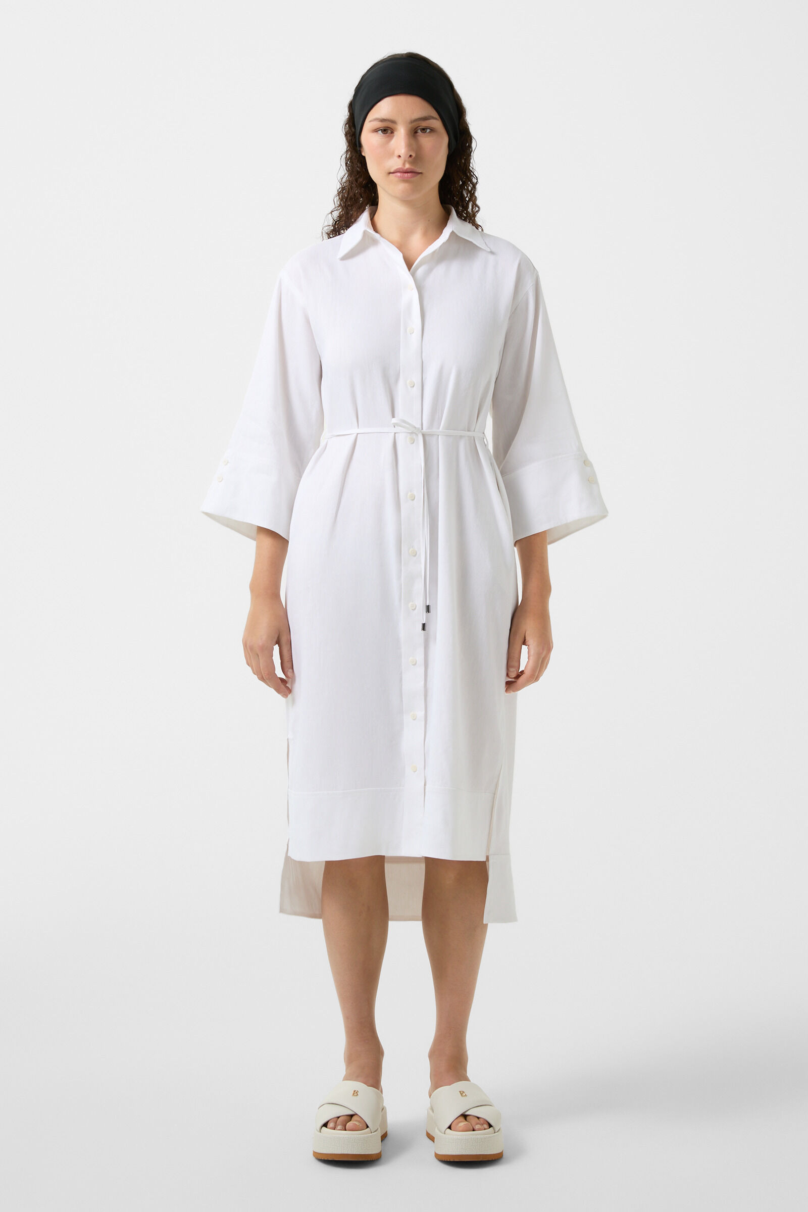 Reika shirt dress in White - 2