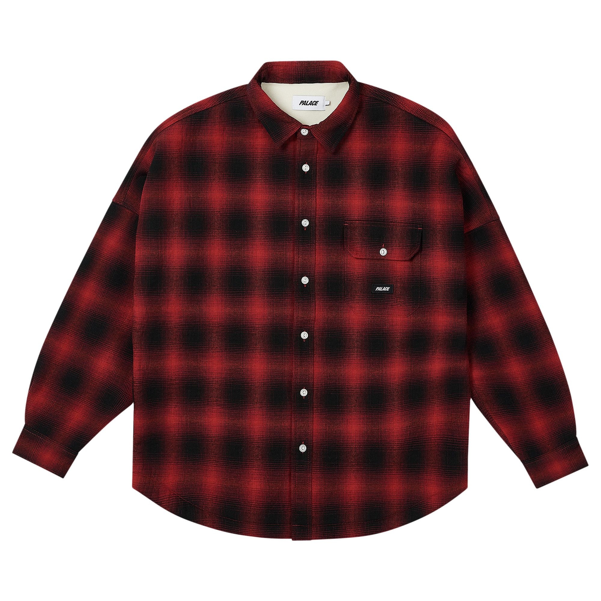 Palace Ombre Flannel Shirt 'Red' - 1