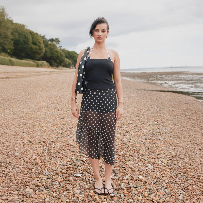 House of Sunny POLKA DOT MESH PRINTED SKIRT outlook