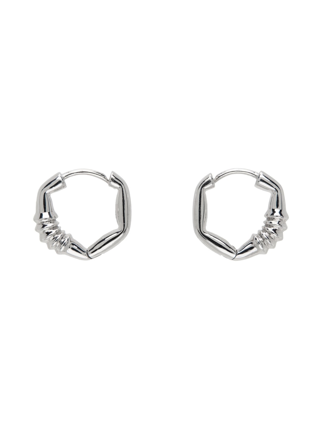 Silver Hoop Earrings - 1