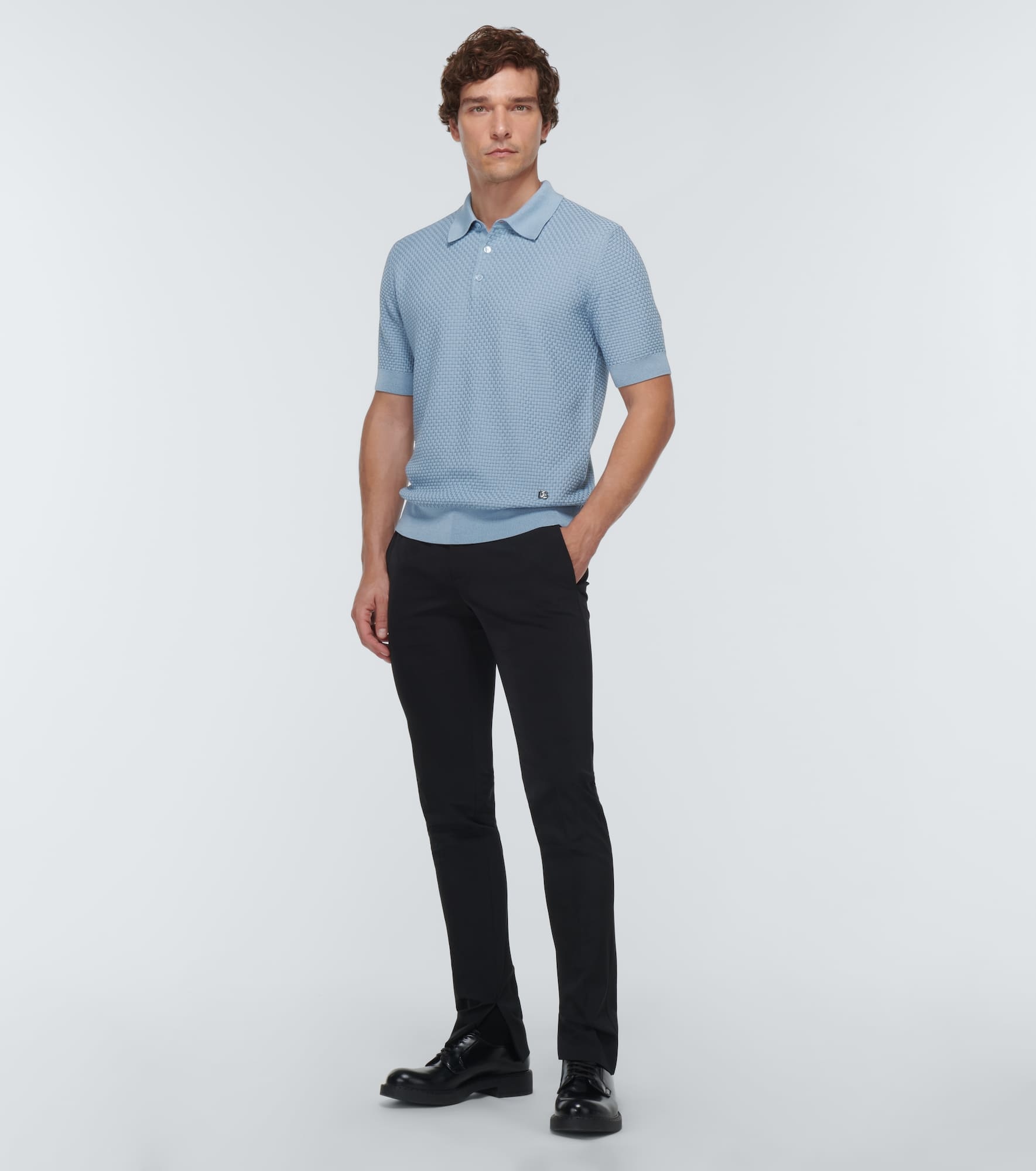 Cotton-blend polo shirt - 2