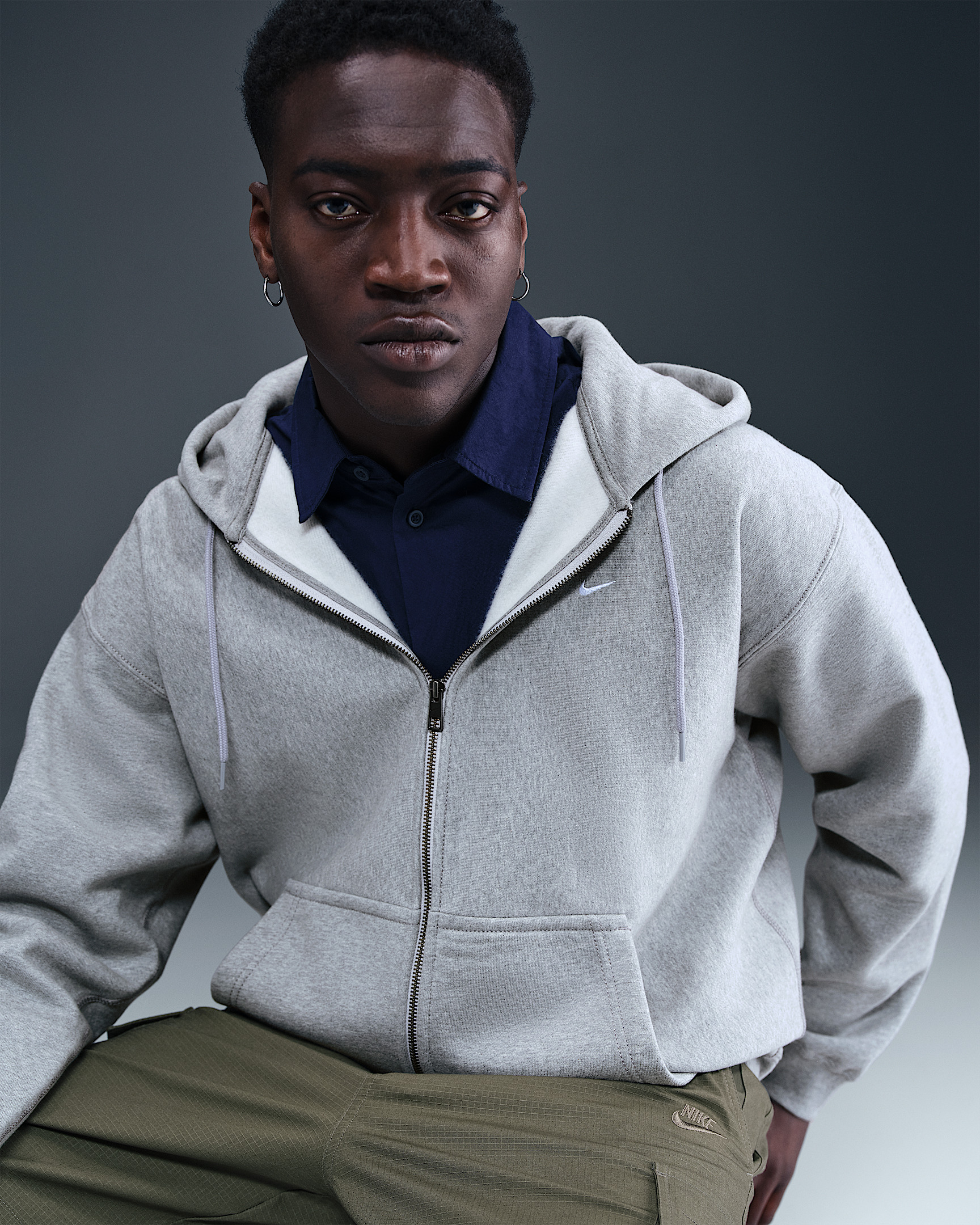 Nike Solo Swoosh Men's Full-Zip Fleece Hoodie - 3