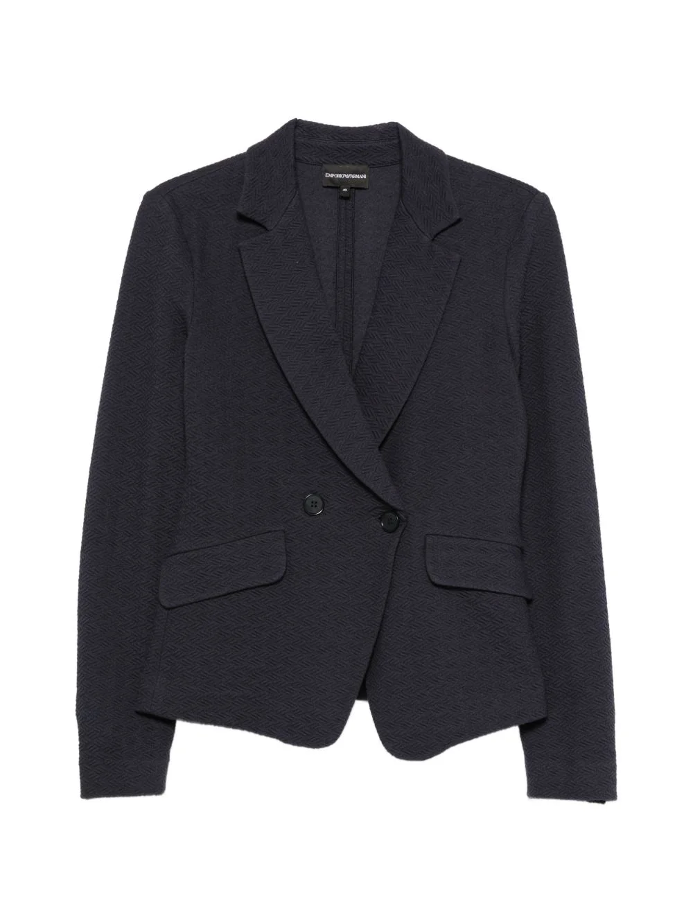 unlined cotton jersey blazer with a jacquard relief pattern - 1