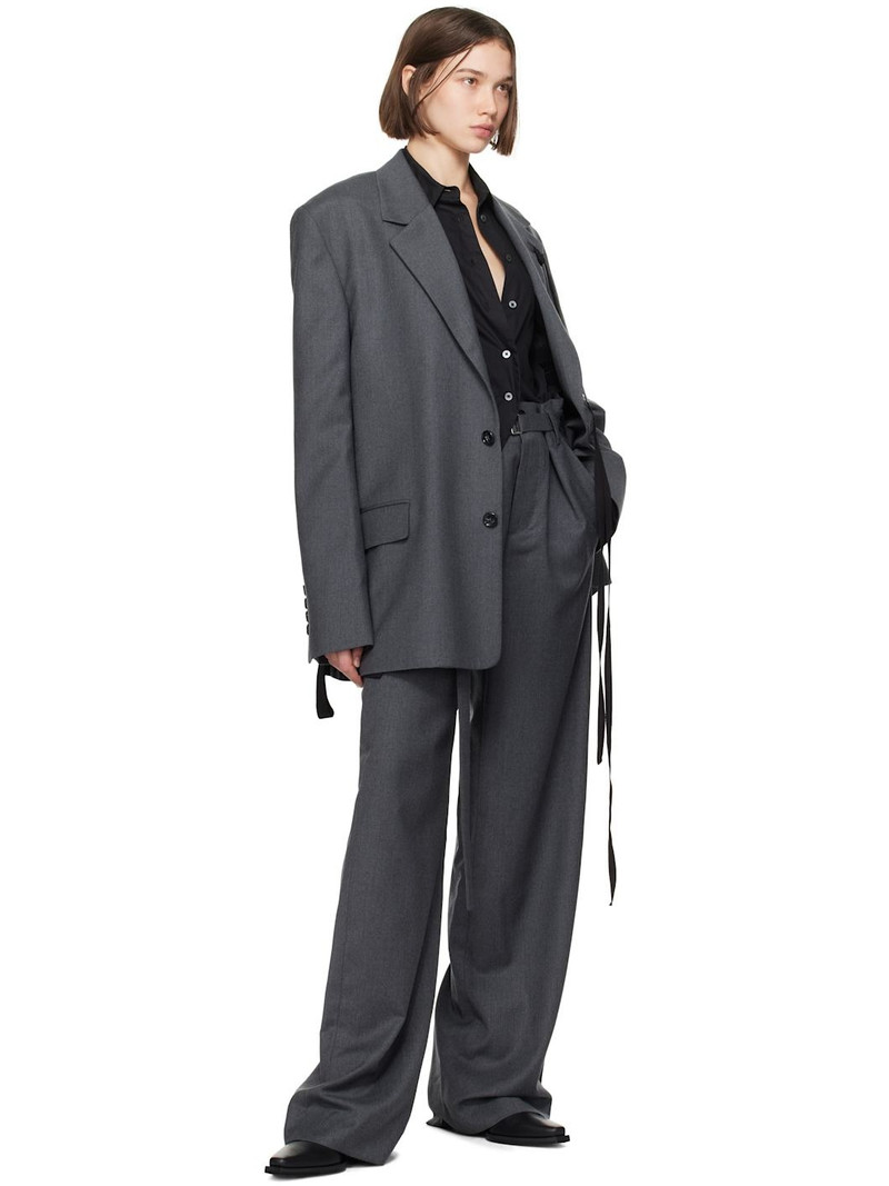 Ann Demeulemeester Gray Linna High-Comfort Trousers outlook