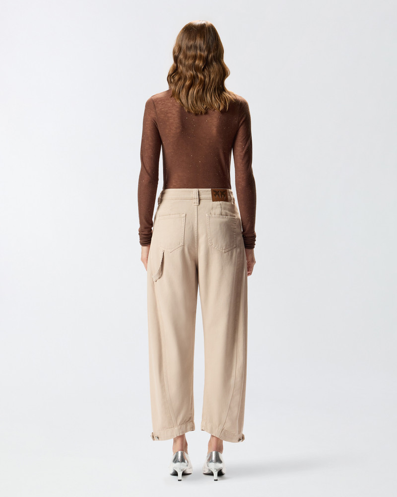 OLD-EFFECT LEATHER BALLOON TROUSERS 4