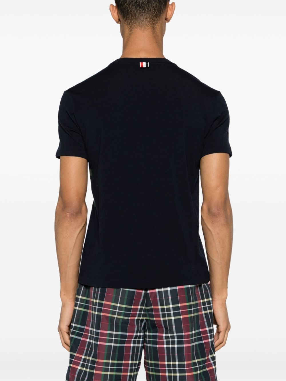 stripe-detailing wool T-shirt - 4