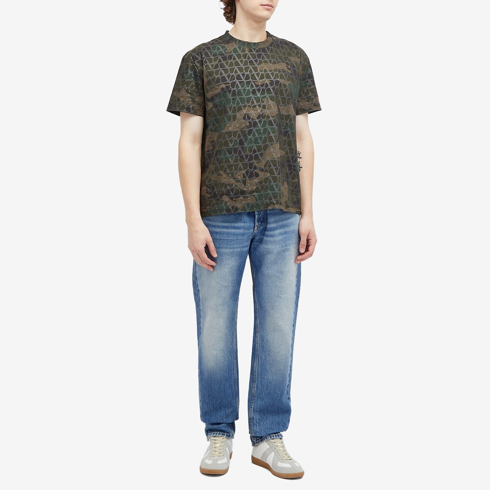 Valentino Valentino V Logo Camo T Shirt | endclothing