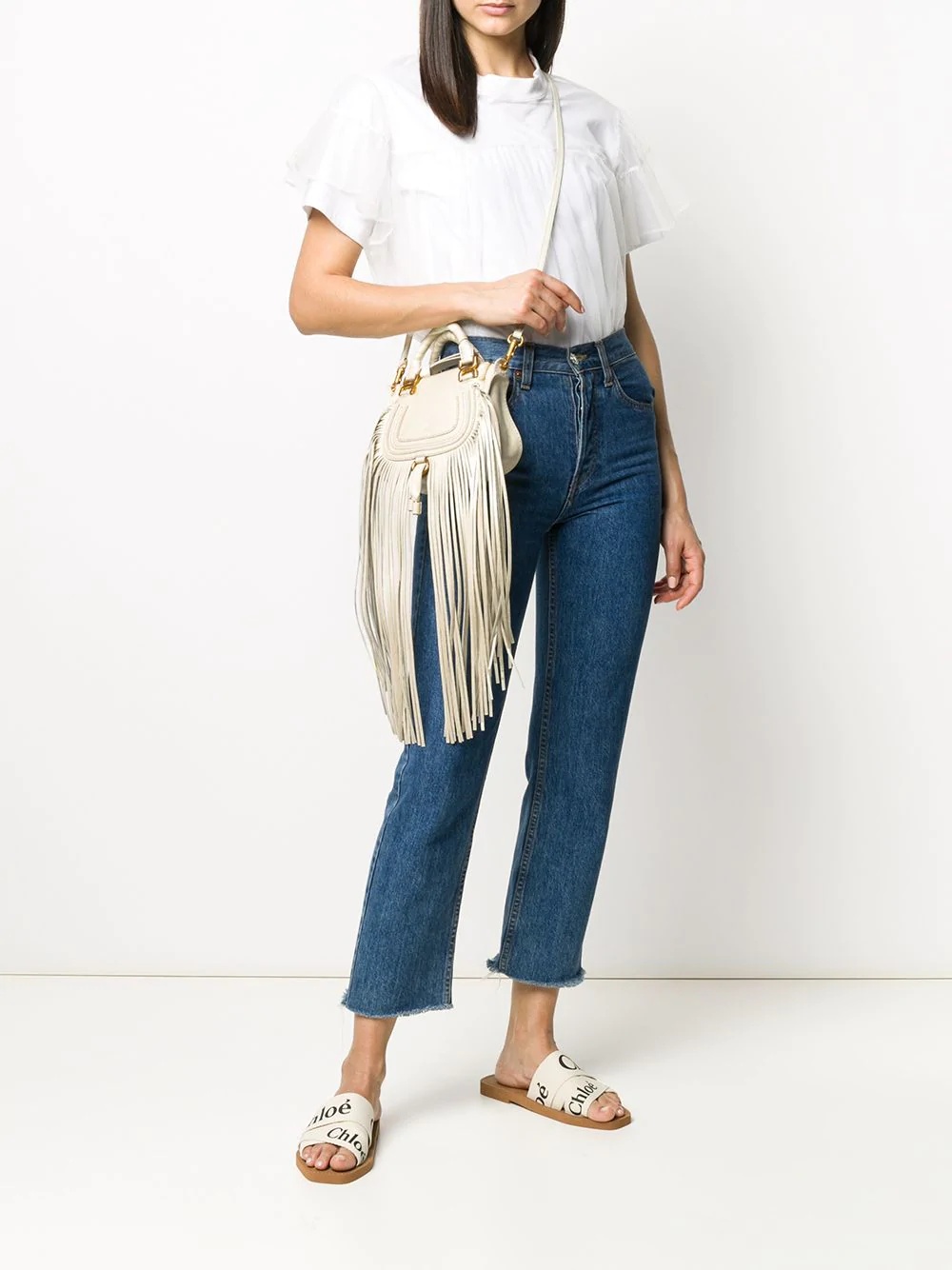 mini Marcie fringed crossbody bag - 2