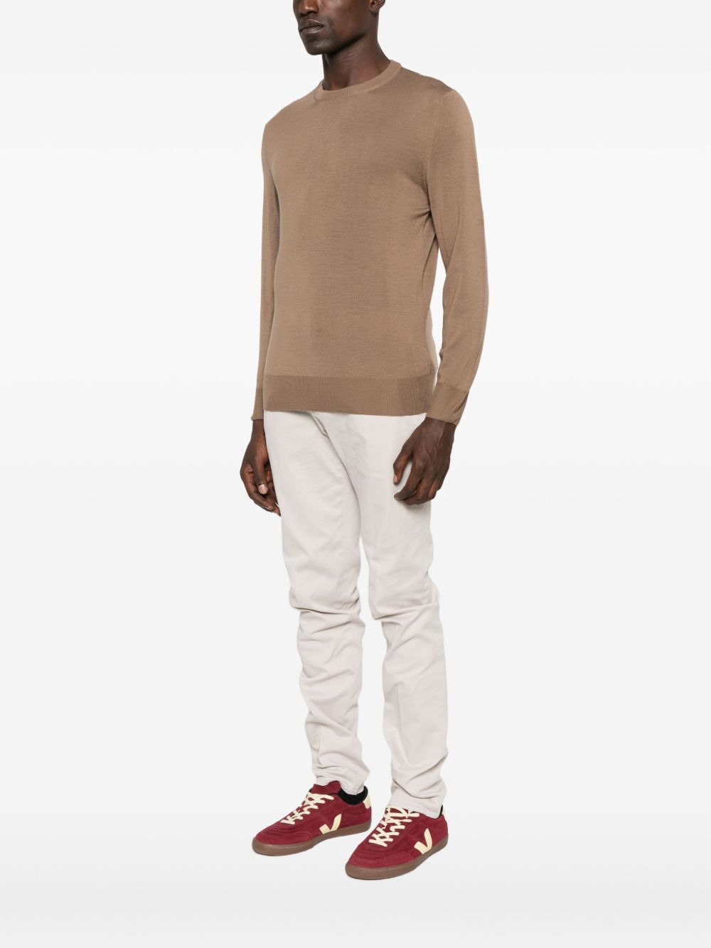 round-neck wool T-shirt - 3