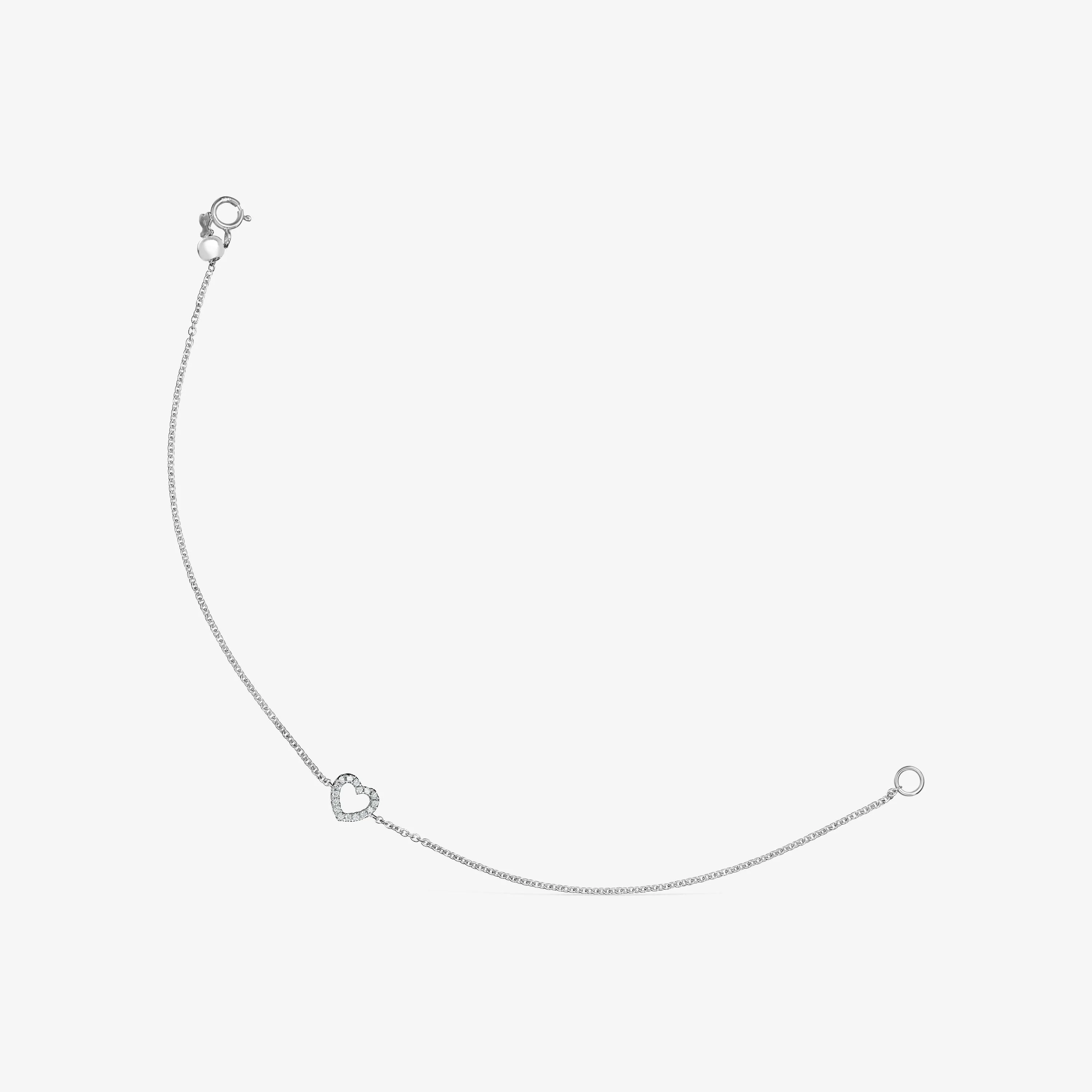 18K white gold Les Classiques heart Bracelet with Diamonds - 1