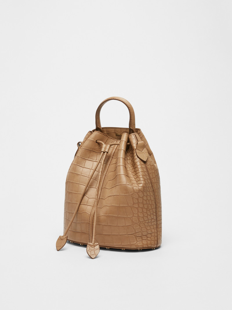 Max Mara BUCKETM Crocodile print bucket bag outlook