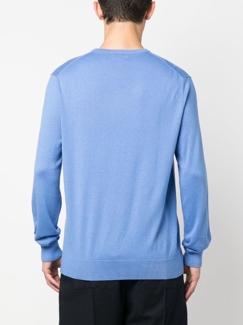 logo-embroidered cotton-blend jumper 4