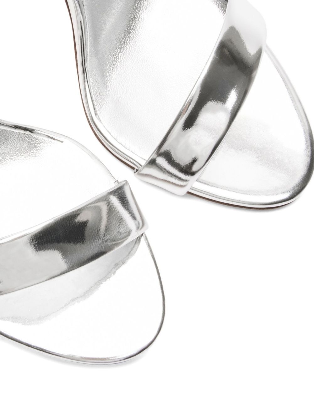 120mm metallic heeled sandals - 5