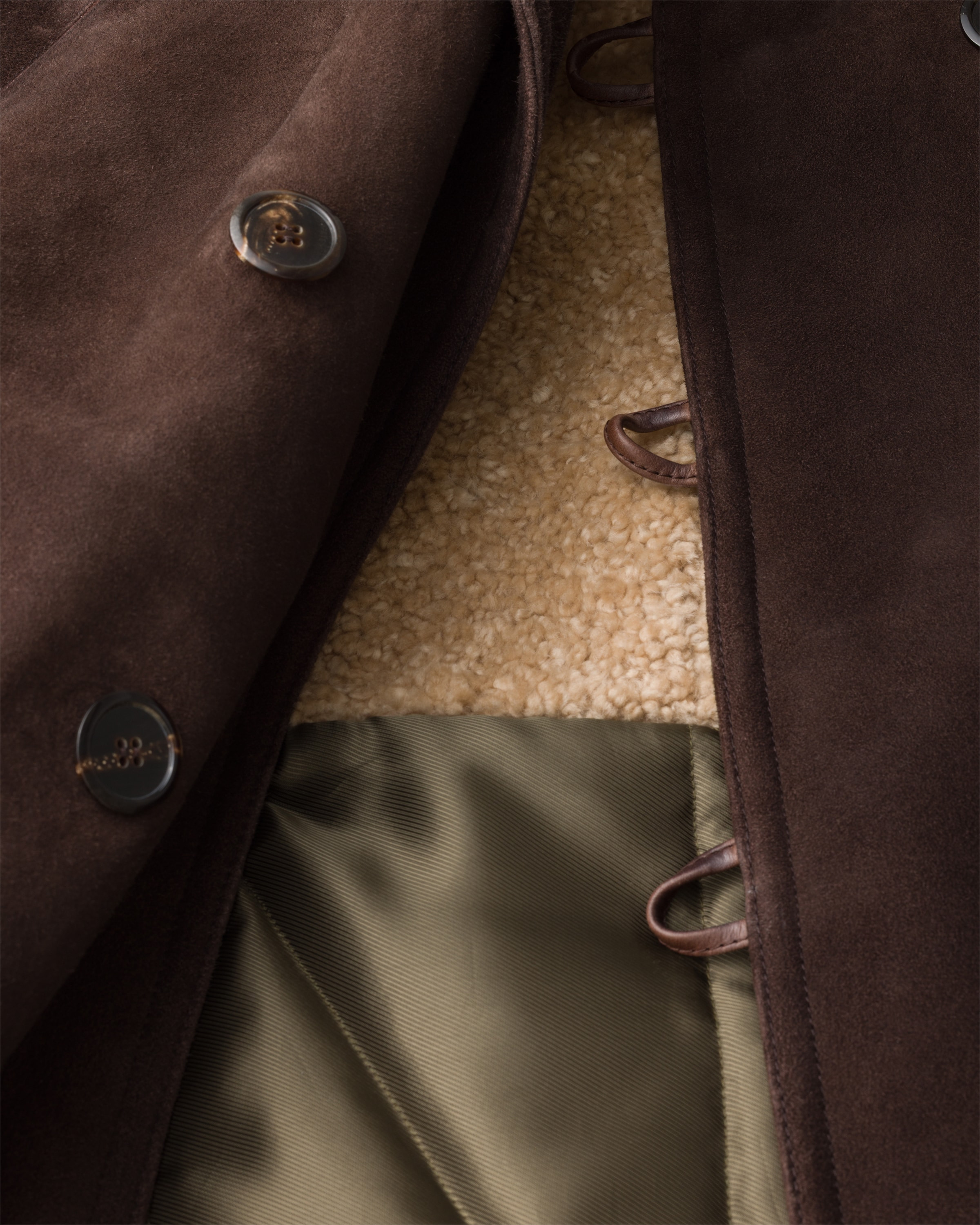Suede and shearling jacket - 6