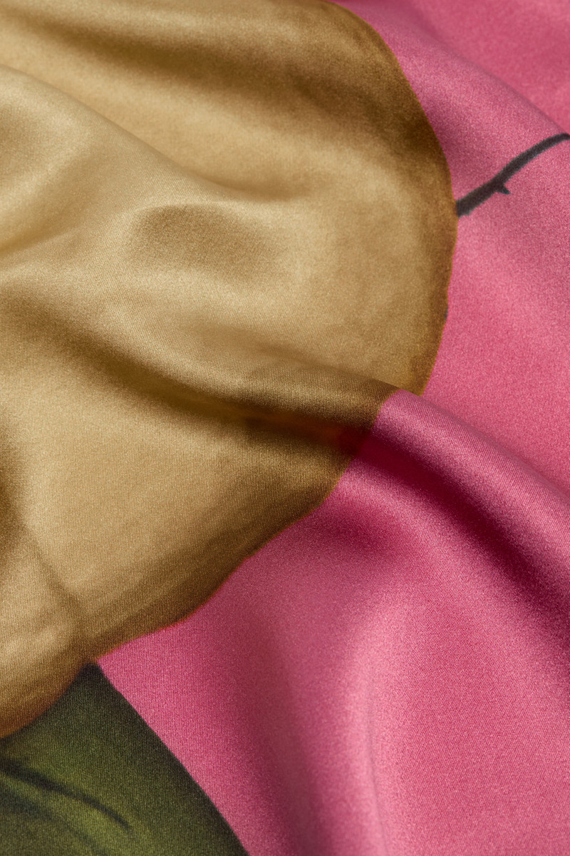 Square silk scarf - Old pink 3