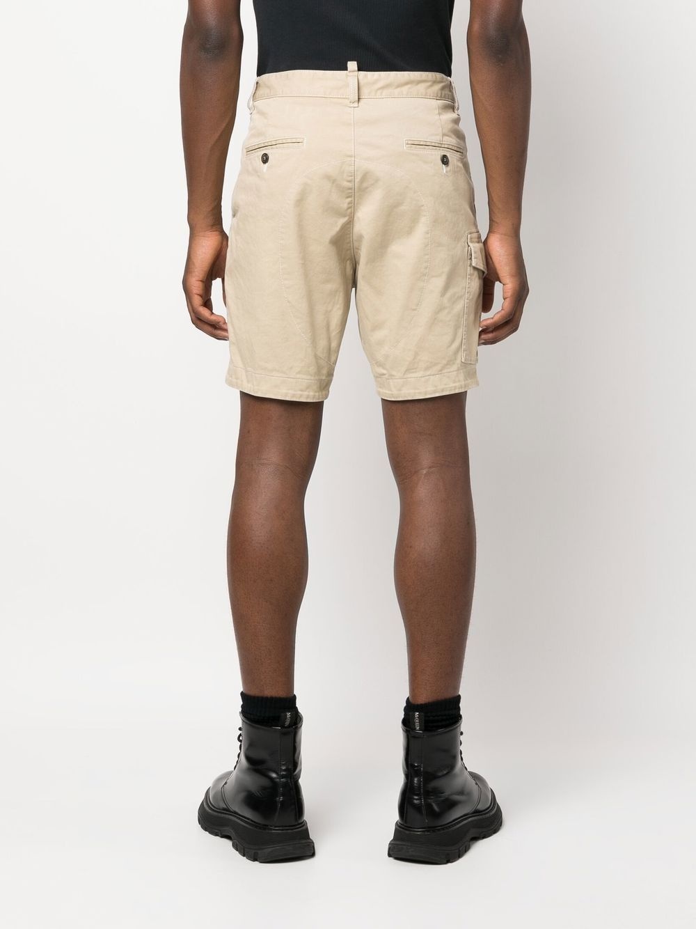 logo-tag chino shorts - 4