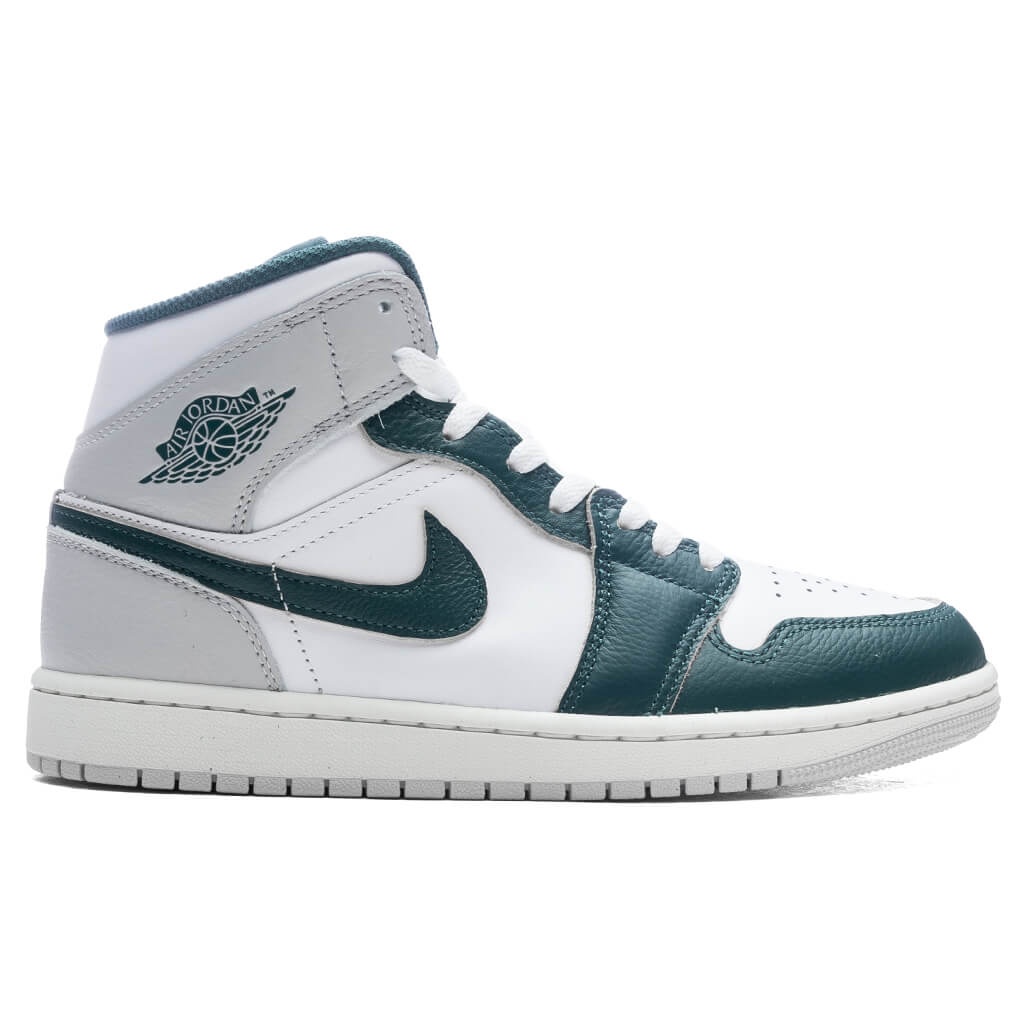 AIR JORDAN 1 MID SE - WHITE/OXIDIZED GREEN/SAIL - 1