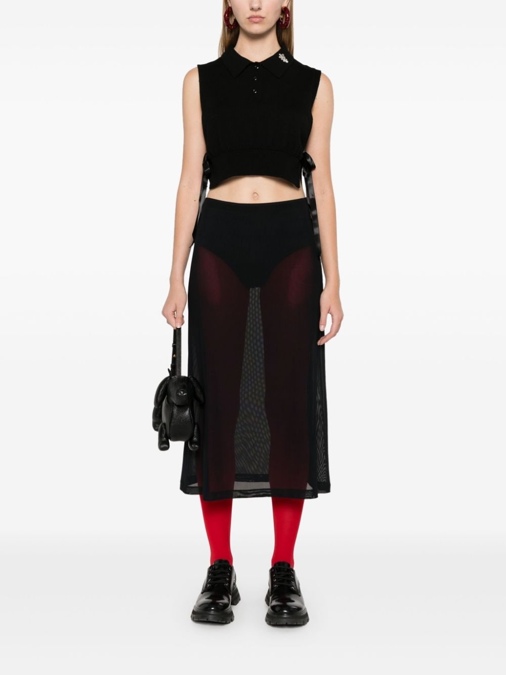 cropped polo vest - 2
