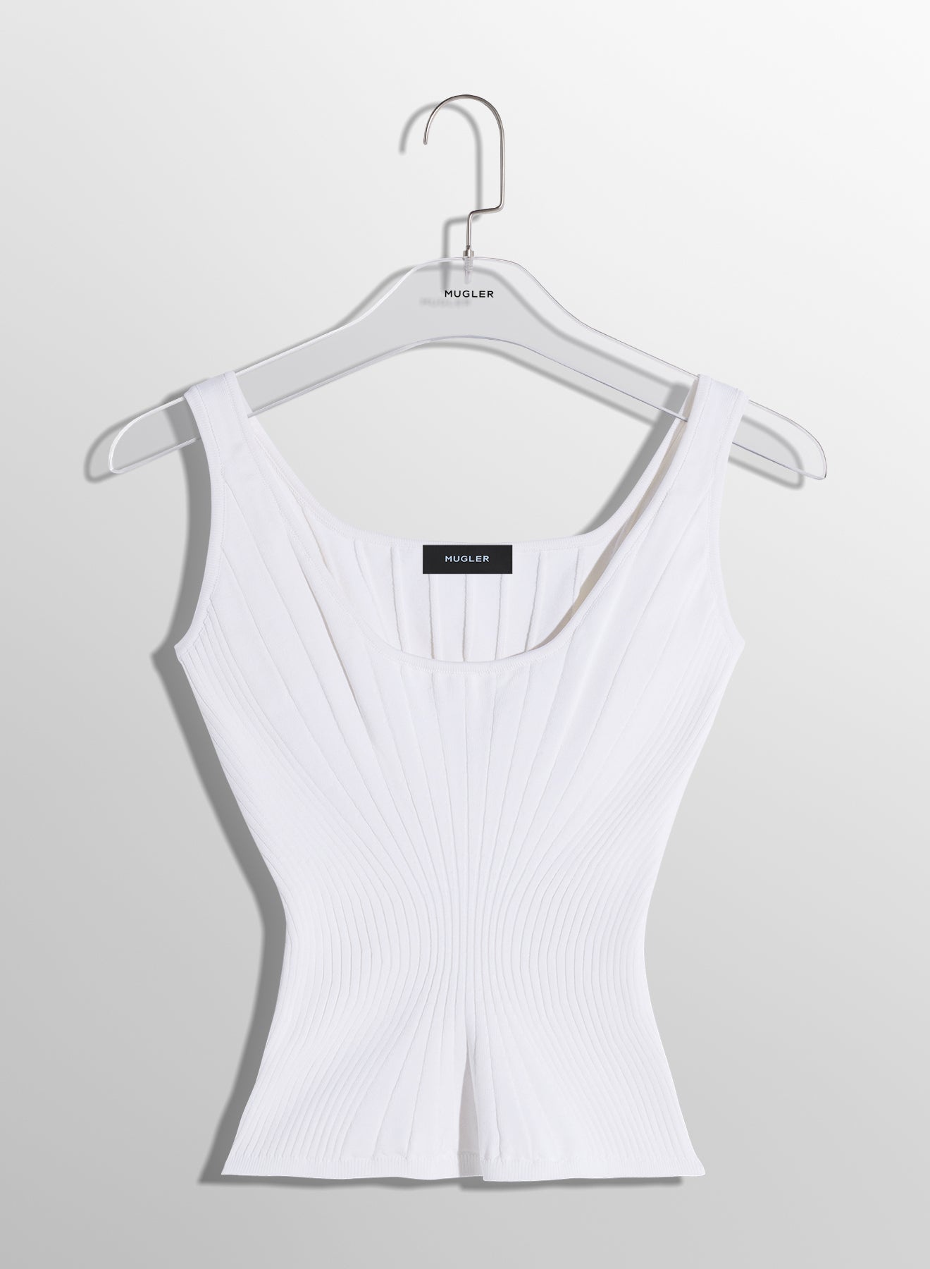 white sculpting knit tank top - 4
