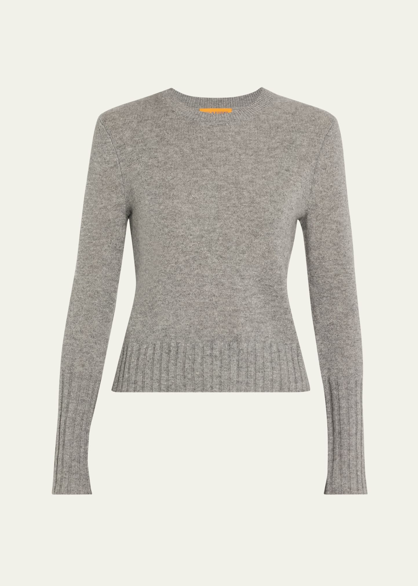 Shrunken Crewneck Sweater in Cashmere - 1