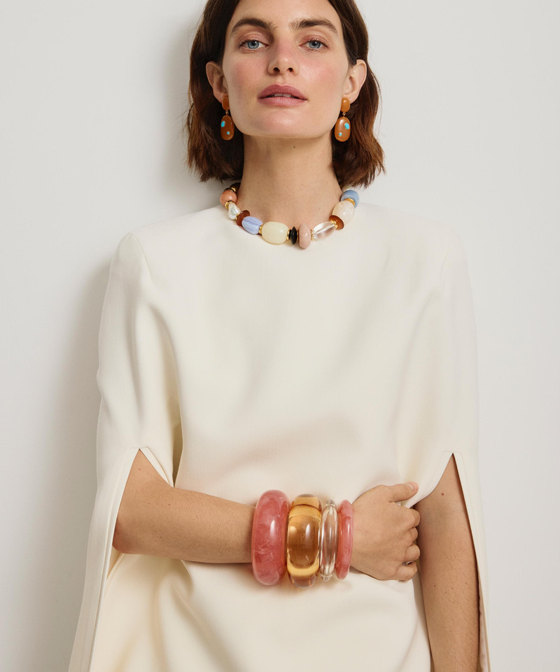 LIZZIE FORTUNATO Gold-Plated Monument Collar Necklace outlook