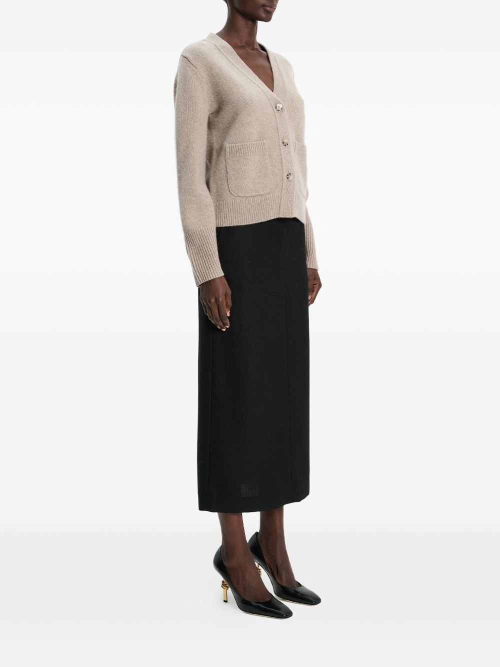 Janelle patch-pocket button cardigan - 2