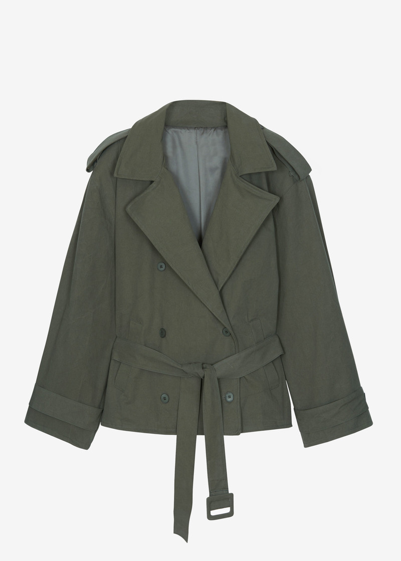 Hedley Wired Short Trench - Olive 1
