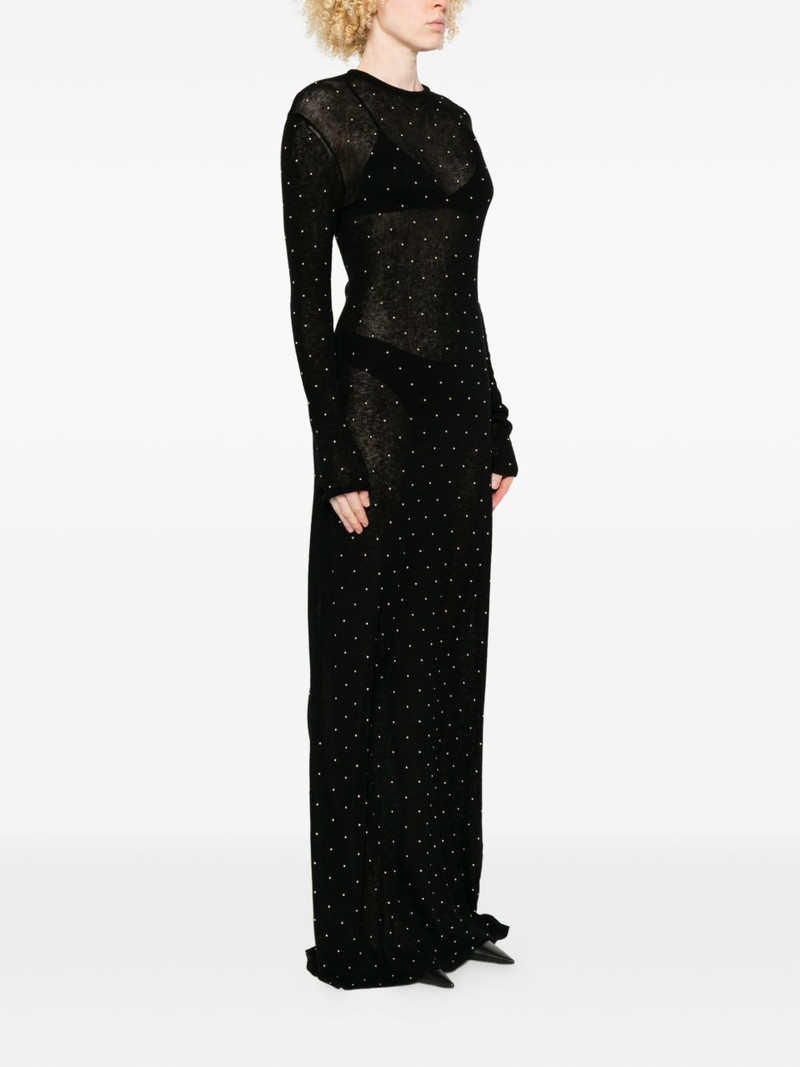 studded long-sleeve maxi dress 3