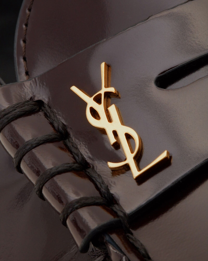 le loafer monogram penny slippers in smooth leather 5