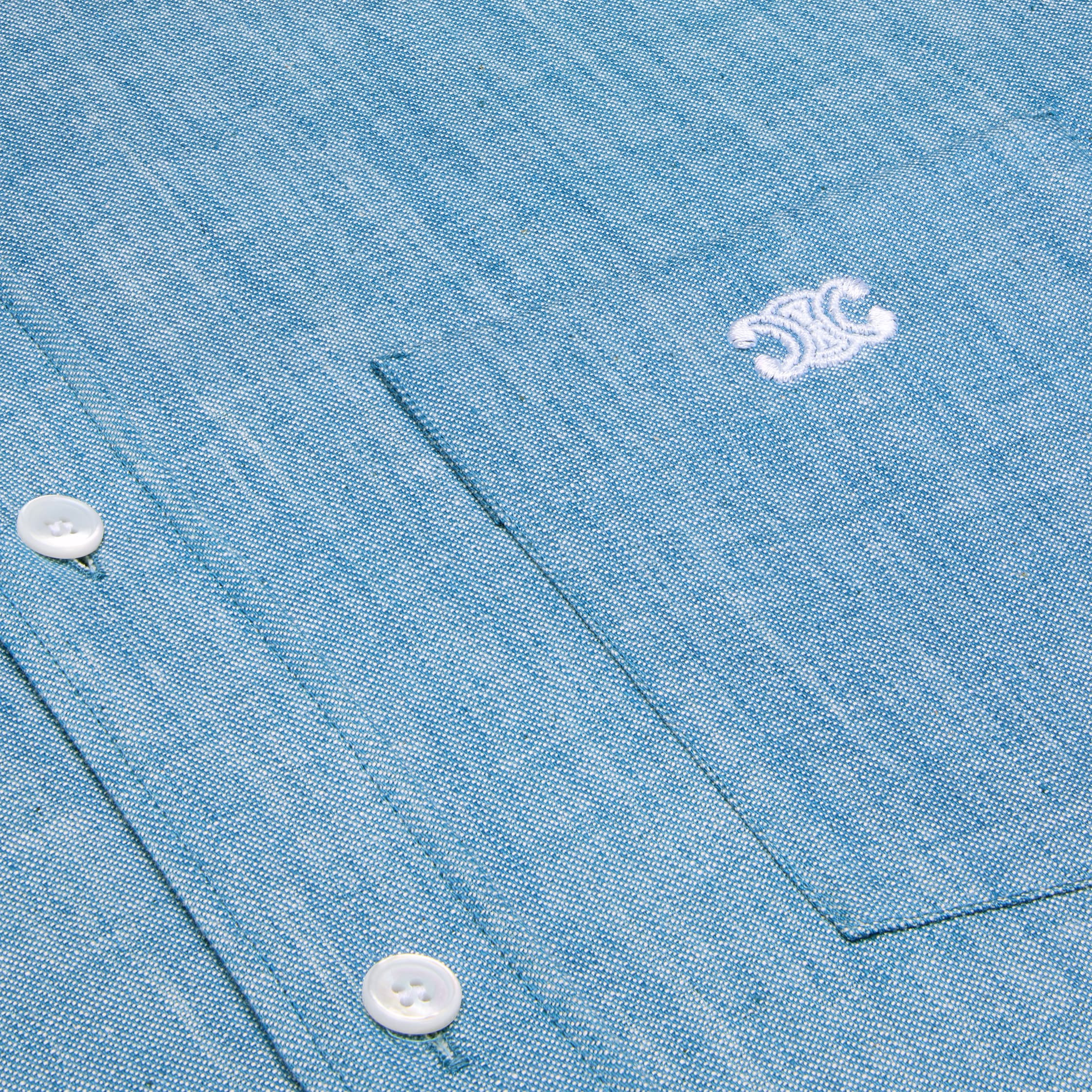 loose shirt in chambray cotton - 4