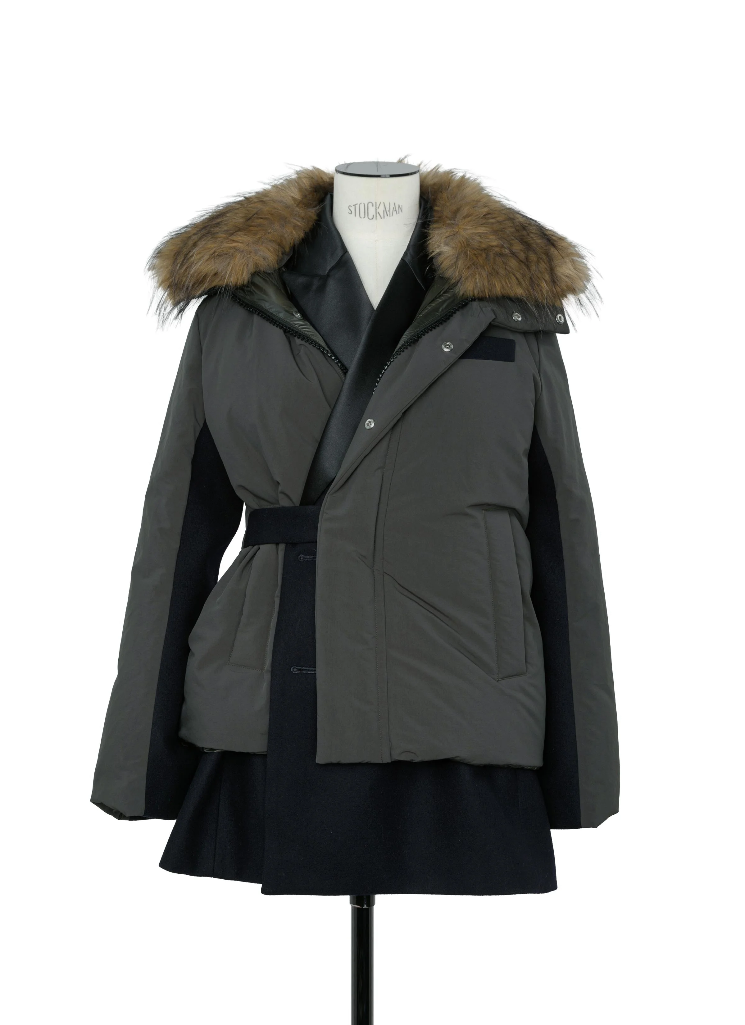 Wool Melton x Puffer Jacket - 1
