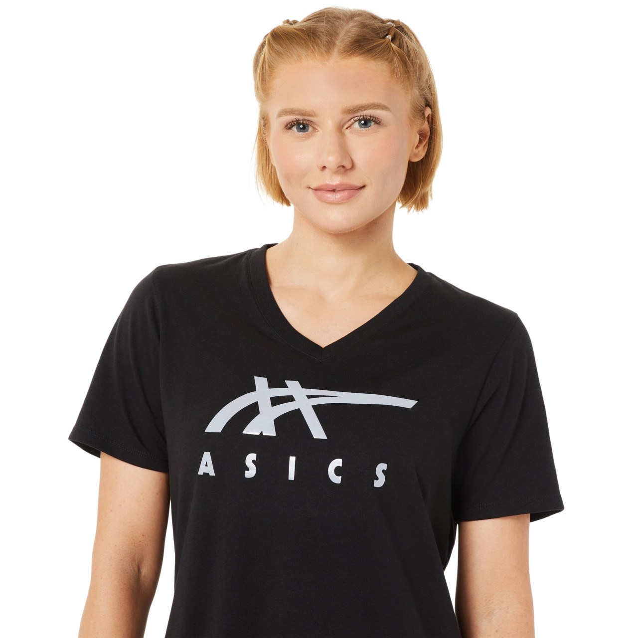 WOMEN'S ASICS STRIPES V-NECK - 4